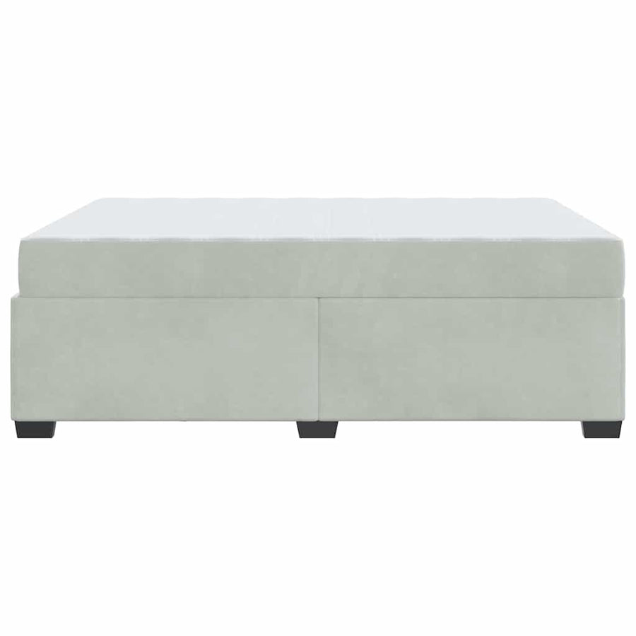 Bedframe met matras Anders Lichtgrijs 160 x 200 cm Fluweel