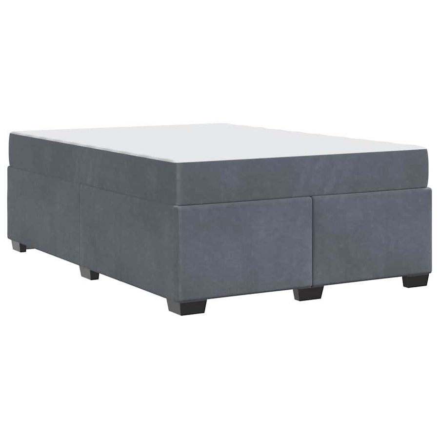 Bedframe met matras Anders Donkergrijs 160 x 200 cm Fluweel