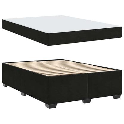 Bedframe met matras Anders Zwart 160 x 200 cm Fluweel