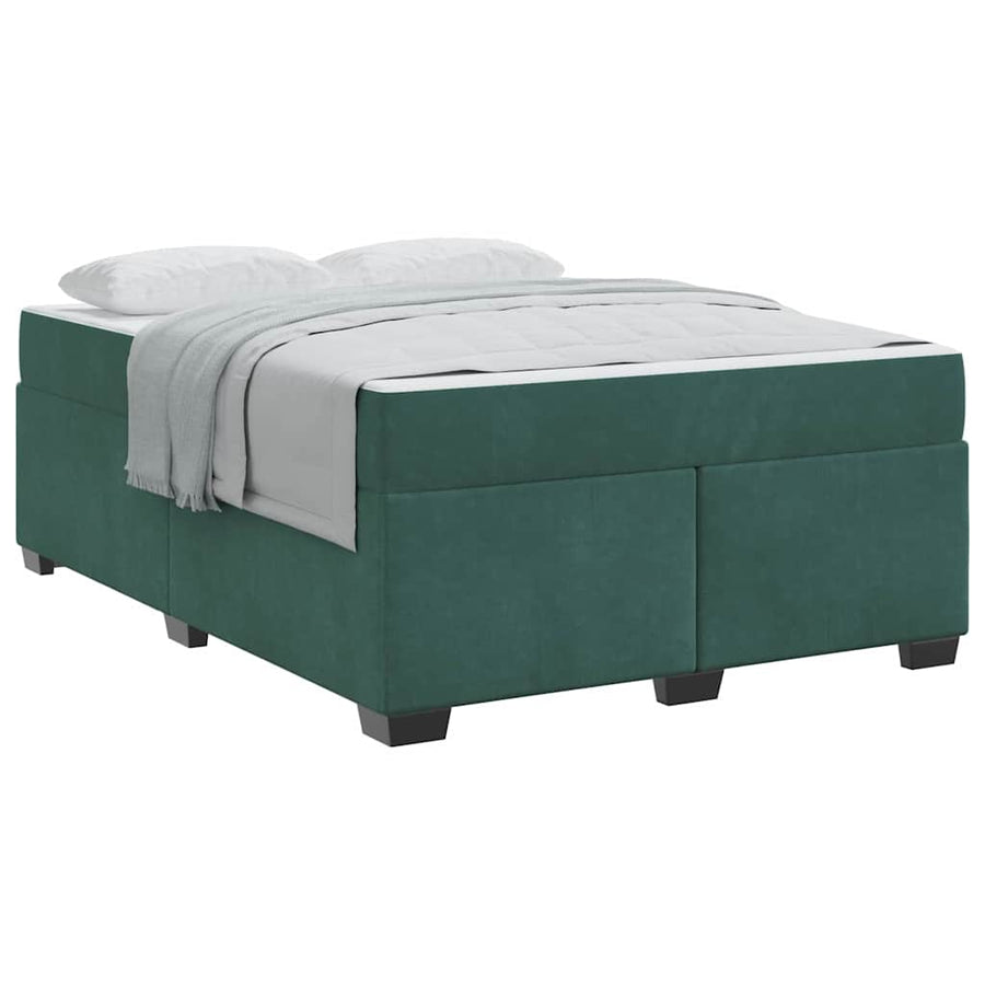 Bedframe met matras Anders Donkergroen 160 x 200 cm Fluweel