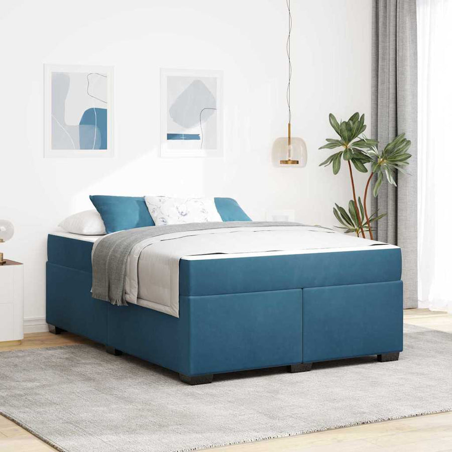 Bedframe Anders Donkerblauw 160 x 200 cm Fluweel