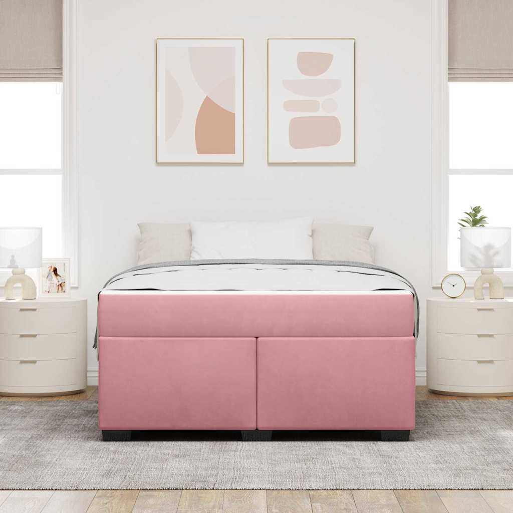 Bedframe met matras Anders Roze 160 x 200 cm Fluweel