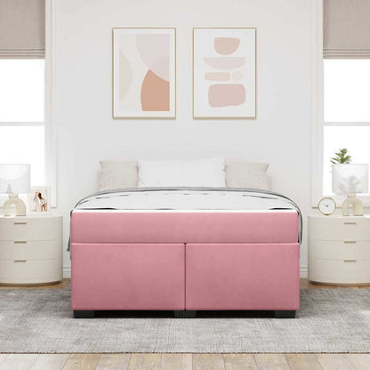 Bedframe met matras Anders Roze 160 x 200 cm Fluweel
