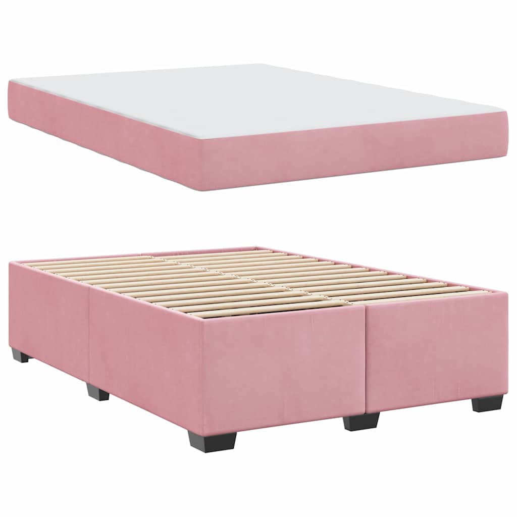 Bedframe met matras Anders Roze 160 x 200 cm Fluweel
