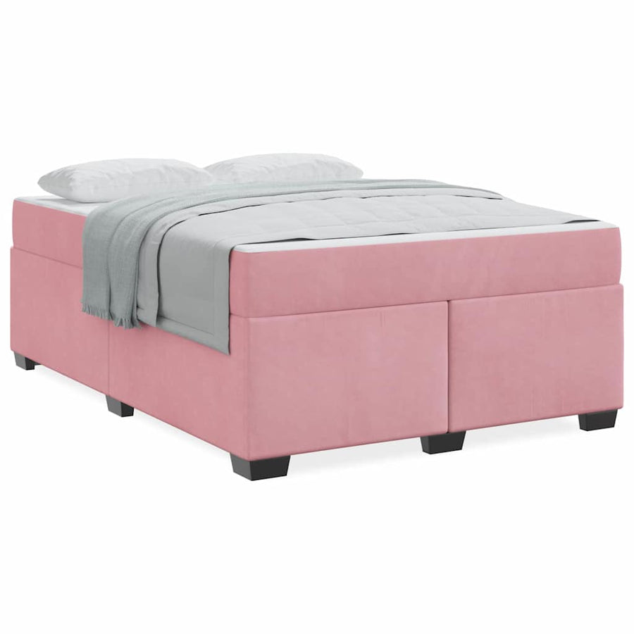 Bedframe met matras Anders Roze 160 x 200 cm Fluweel