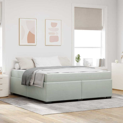 Bedframe met matras Anders Lichtgrijs 180 x 200 cm Fluweel