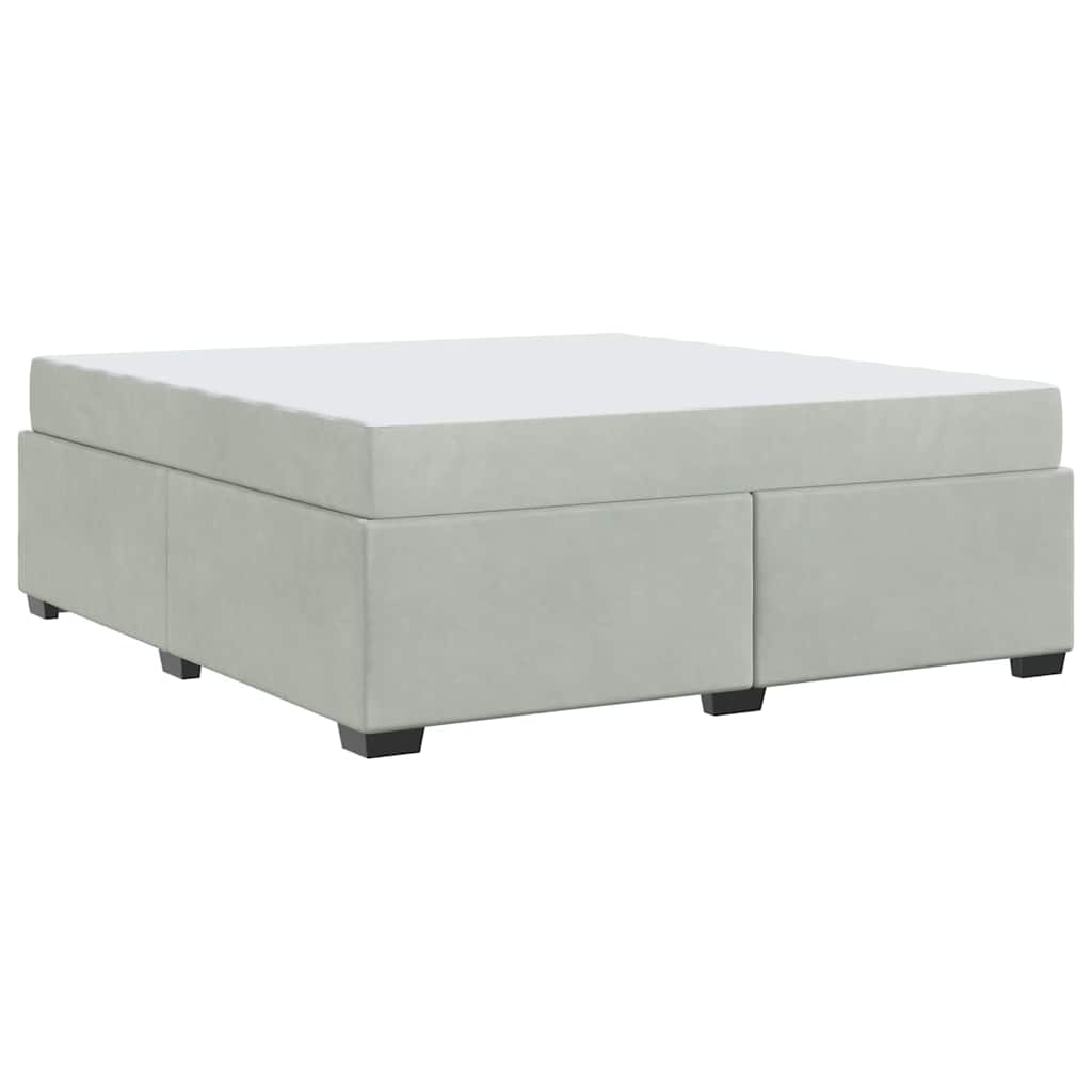 Bedframe met matras Anders Lichtgrijs 180 x 200 cm Fluweel