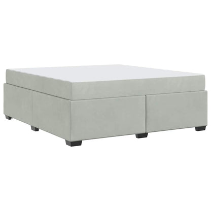 Bedframe met matras Anders Lichtgrijs 180 x 200 cm Fluweel