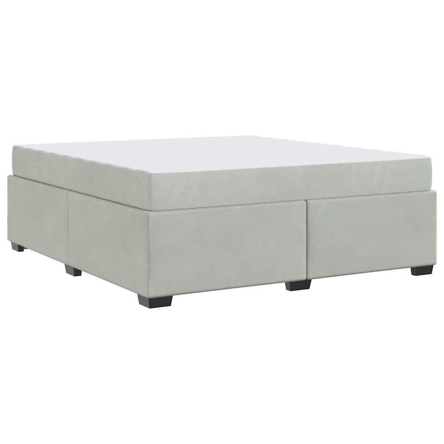 Bedframe met matras Anders Lichtgrijs 180 x 200 cm Fluweel