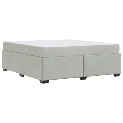 Bedframe met matras Anders Lichtgrijs 180 x 200 cm Fluweel