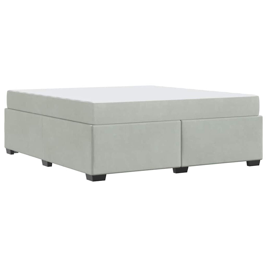 Bedframe met matras Anders Lichtgrijs 180 x 200 cm Fluweel
