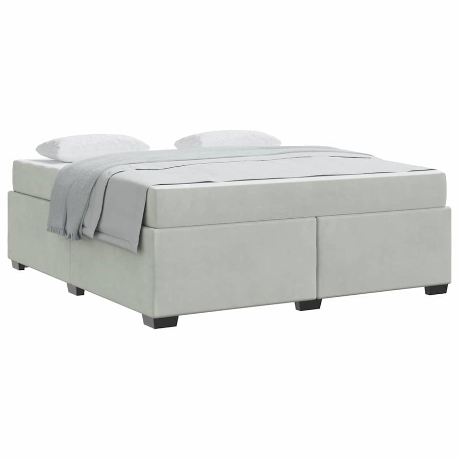 Bedframe met matras Anders Lichtgrijs 180 x 200 cm Fluweel