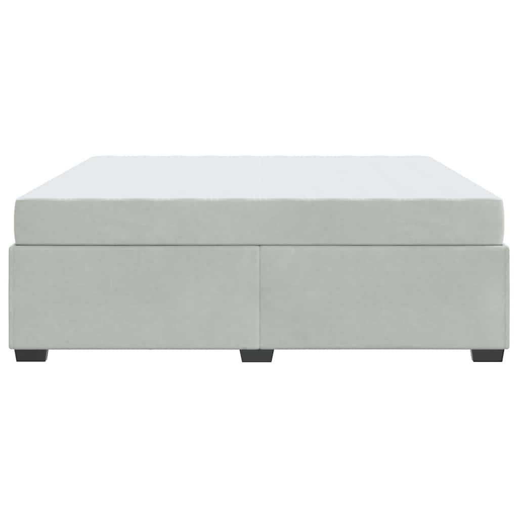 Bedframe met matras Anders Lichtgrijs 180 x 200 cm Fluweel