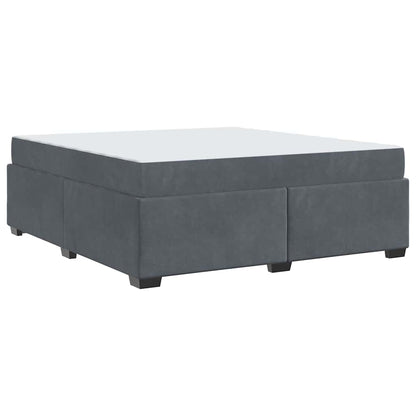 Bedframe met matras Anders Donkergrijs 180 x 200 cm Fluweel
