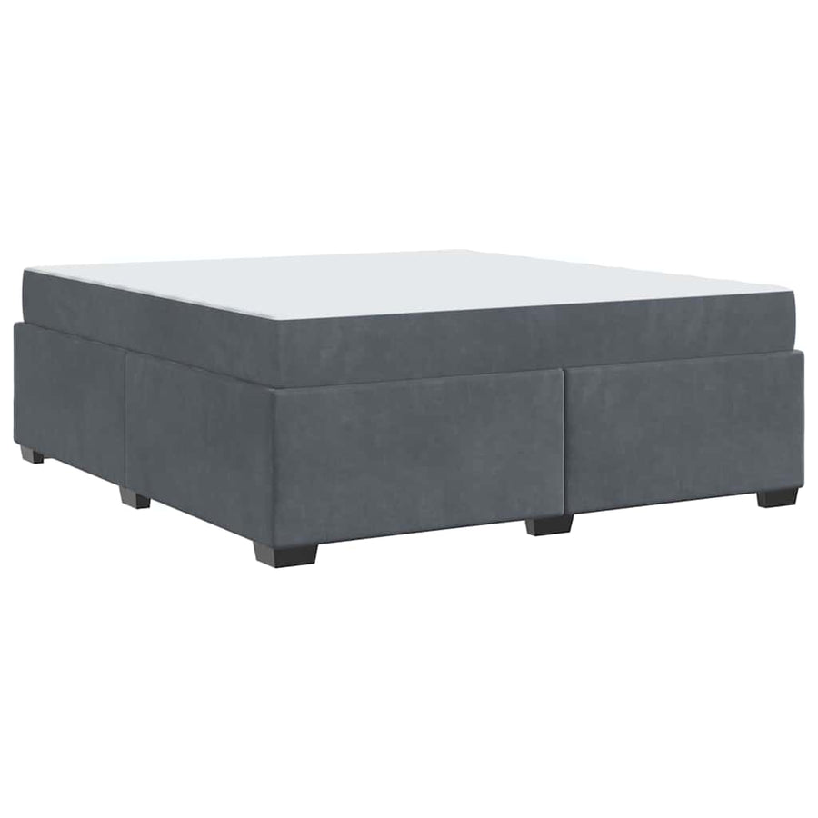 Bedframe met matras Anders Donkergrijs 180 x 200 cm Fluweel