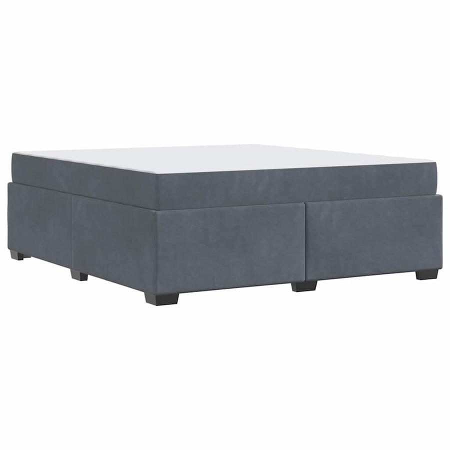 Bedframe met matras Anders Donkergrijs 180 x 200 cm Fluweel