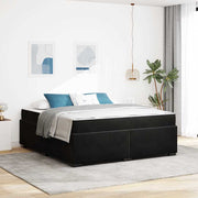 Bedframe met matras 180x200 cm zwart stof