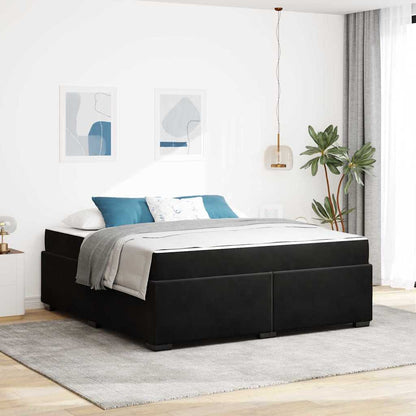 Bedframe Anders Zwart 180 x 200 cm Fluweel