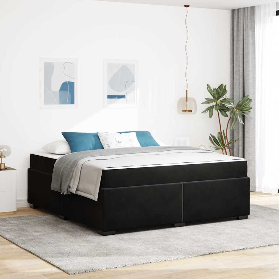 Bedframe Anders Zwart 180 x 200 cm Fluweel