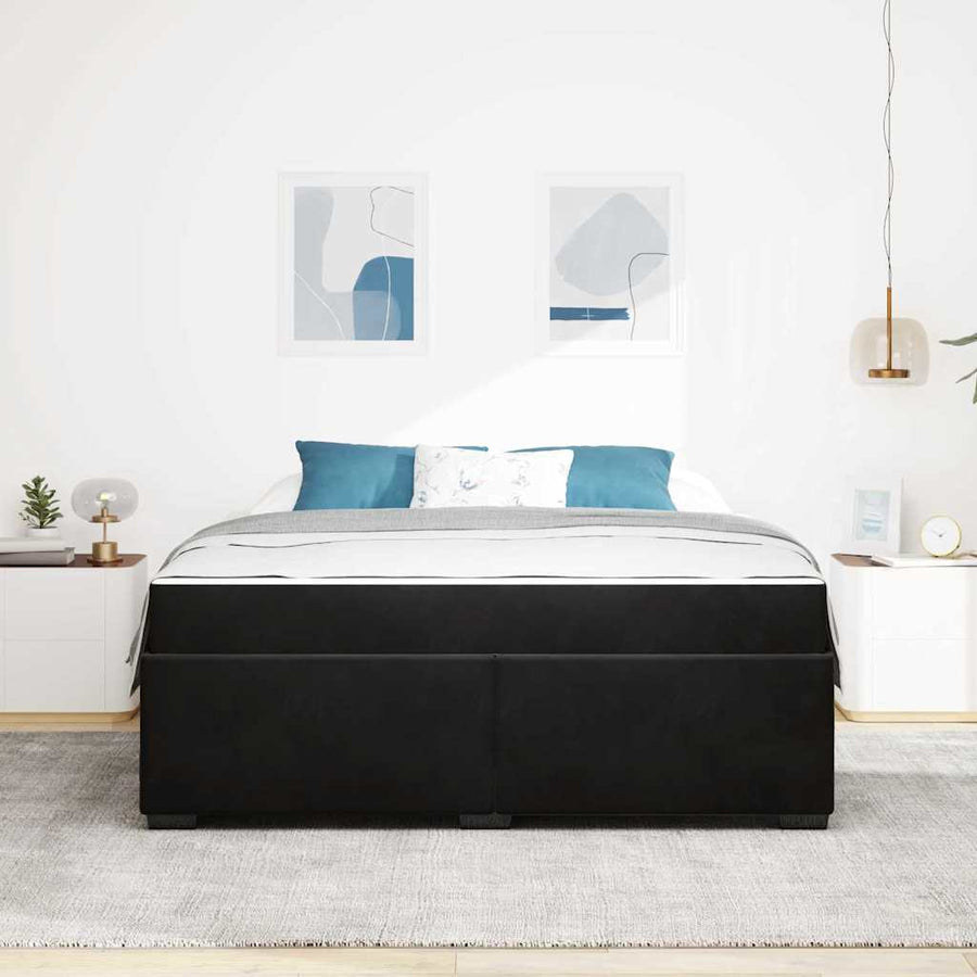 Bedframe Anders Zwart 180 x 200 cm Fluweel