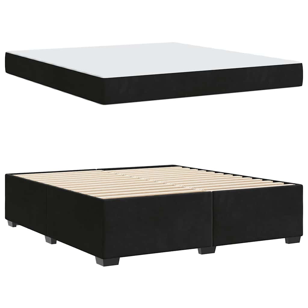 Bedframe Anders Zwart 180 x 200 cm Fluweel