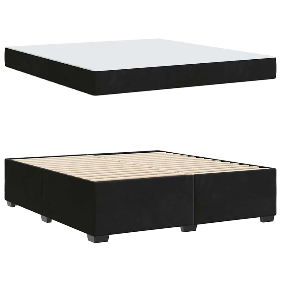 Bedframe Anders Zwart 180 x 200 cm Fluweel