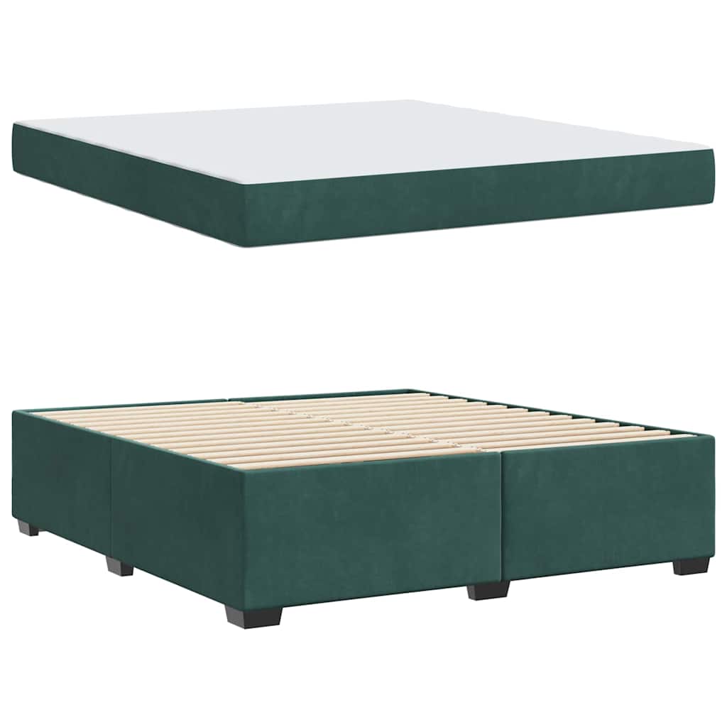 Bedframe met matras Anders Donkergroen 180 x 200 cm Fluweel