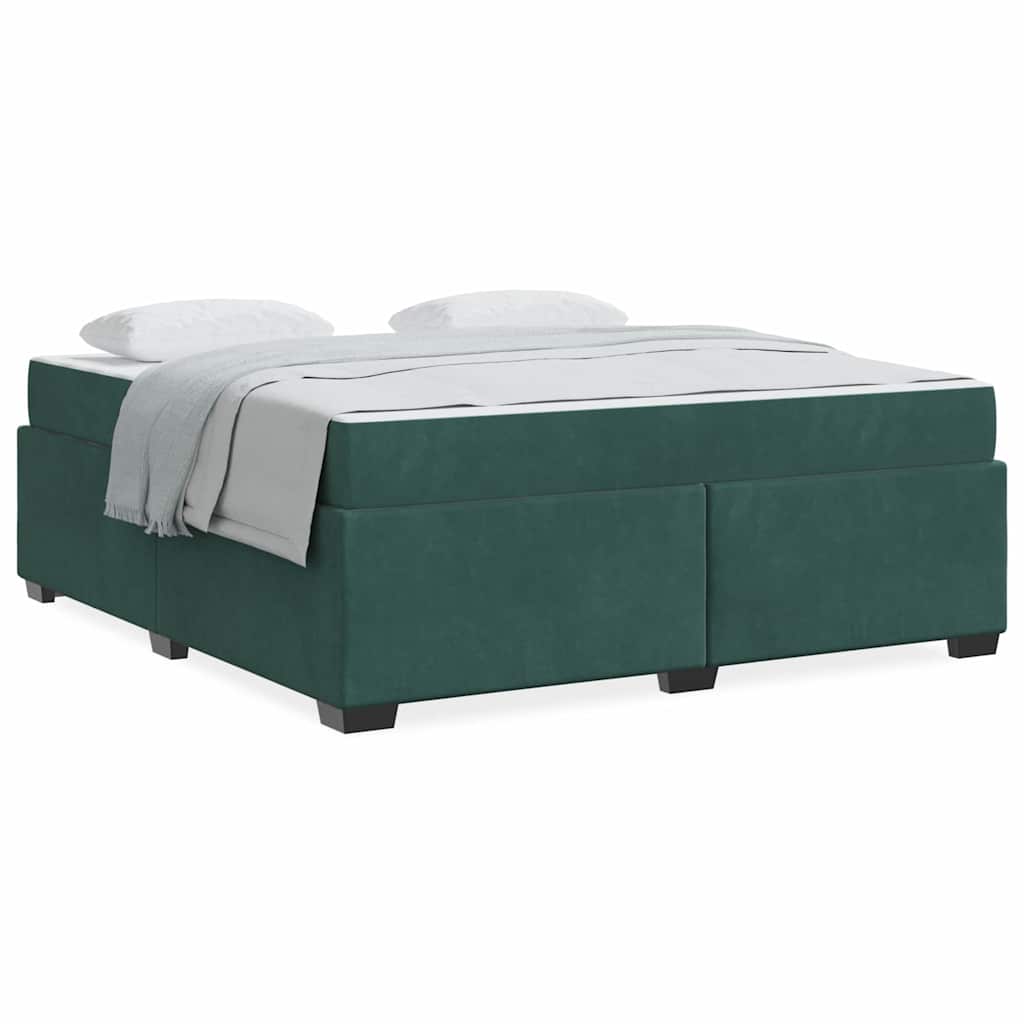 Bedframe met matras Anders Donkergroen 180 x 200 cm Fluweel
