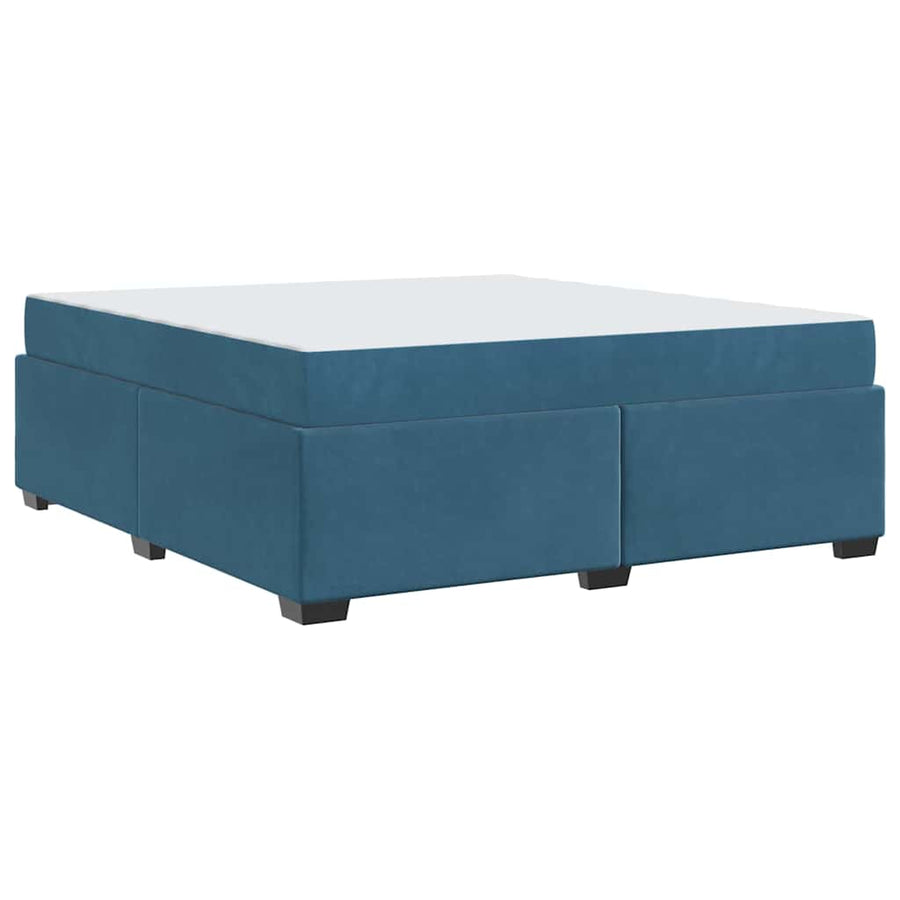 Bedframe met matras Anders Donkerblauw 180 x 200 cm Fluweel