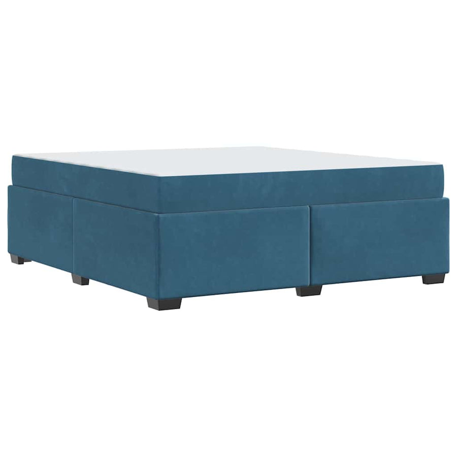 Bedframe met matras Anders Donkerblauw 180 x 200 cm Fluweel