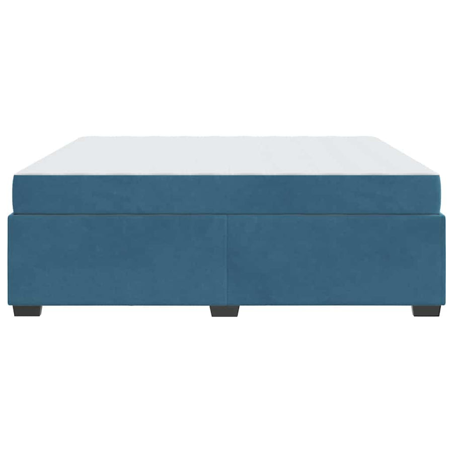 Bedframe met matras Anders Donkerblauw 180 x 200 cm Fluweel