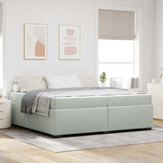 Bedframe 200x200 cm lichtgrijs stof