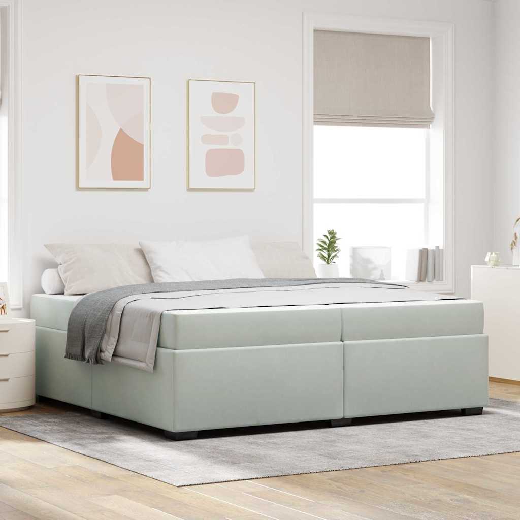 Bedframe Anders Lichtgrijs 200 x 200 cm Fluweel