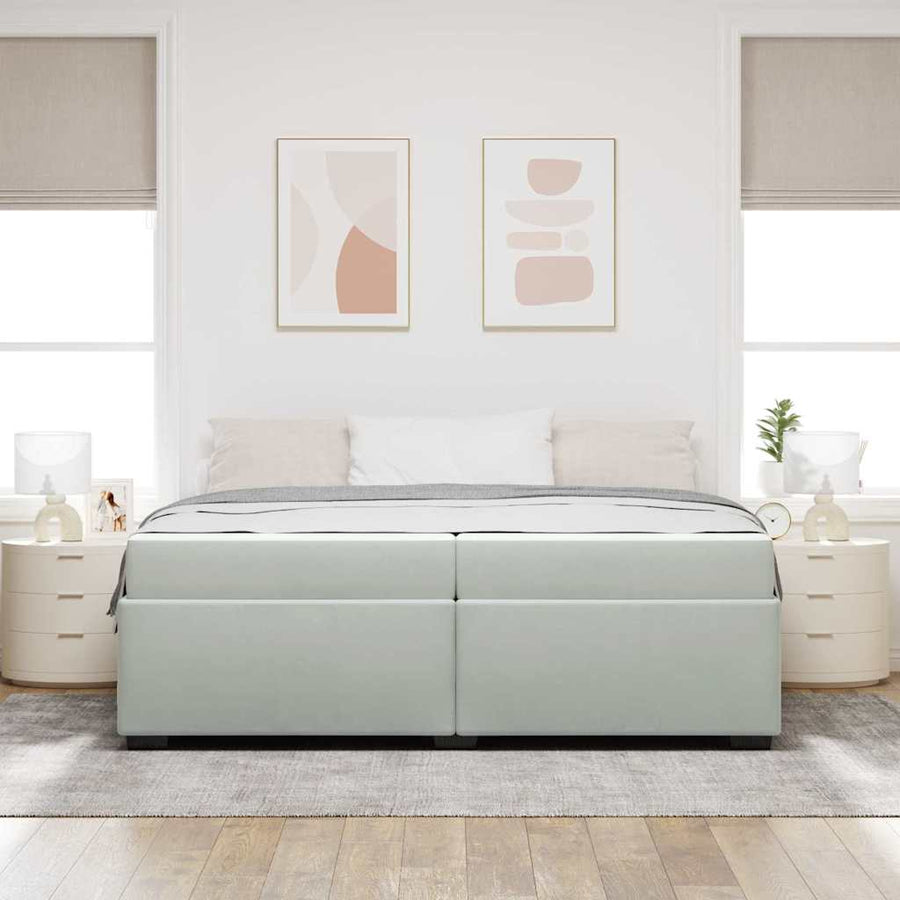 Bedframe Anders Lichtgrijs 200 x 200 cm Fluweel