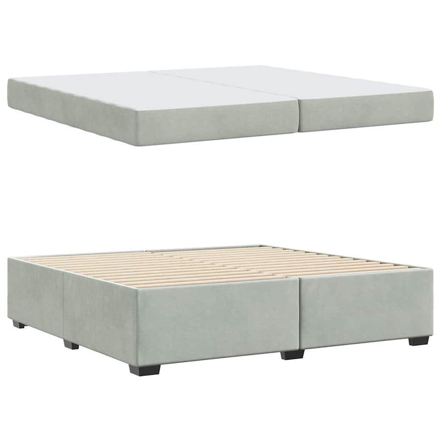Bedframe Anders Lichtgrijs 200 x 200 cm Fluweel