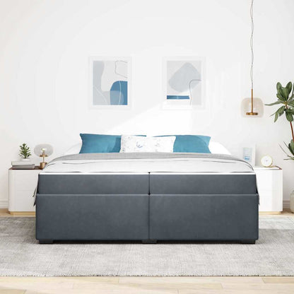 Bedframe Anders Donkergrijs 200 x 200 cm Fluweel
