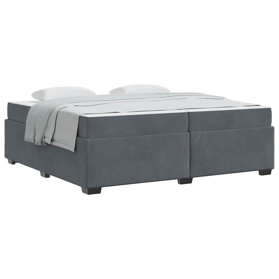 Bedframe Anders Donkergrijs 200 x 200 cm Fluweel