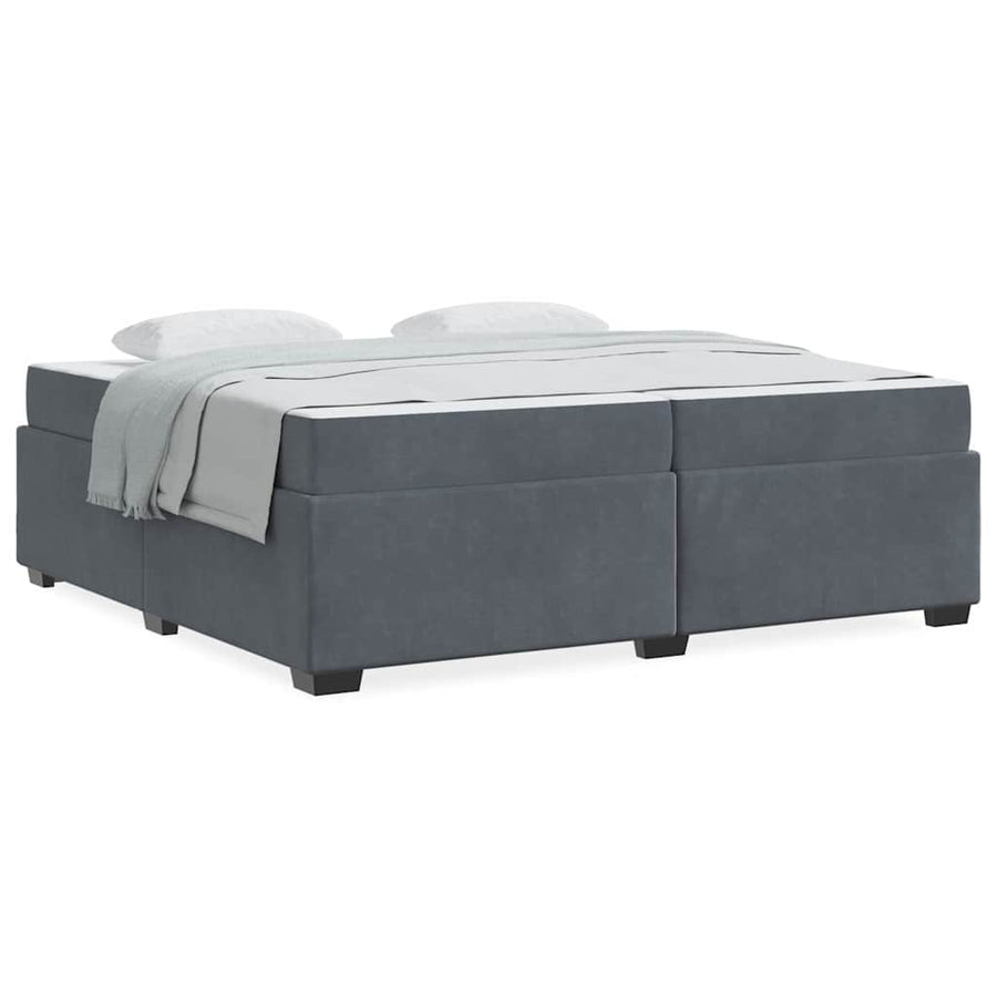Bedframe Anders Donkergrijs 200 x 200 cm Fluweel