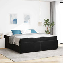 Bedframe met matras Zwart 200 x 200 cm Stof