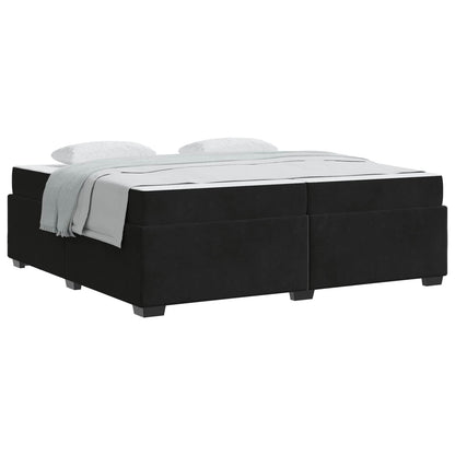 Bedframe met matras Zwart 200 x 200 cm Stof