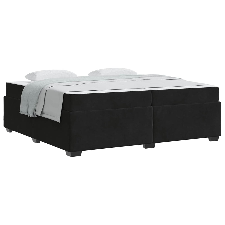 Bedframe met matras Zwart 200 x 200 cm Stof
