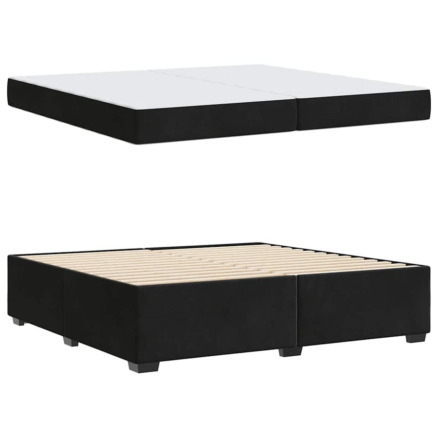 Bedframe met matras Zwart 200 x 200 cm Stof