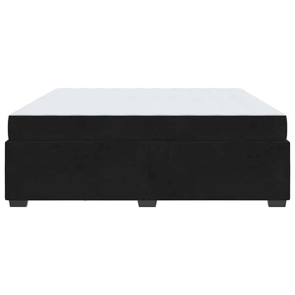 Bedframe met matras Zwart 200 x 200 cm Stof