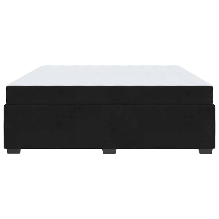 Bedframe met matras Zwart 200 x 200 cm Stof
