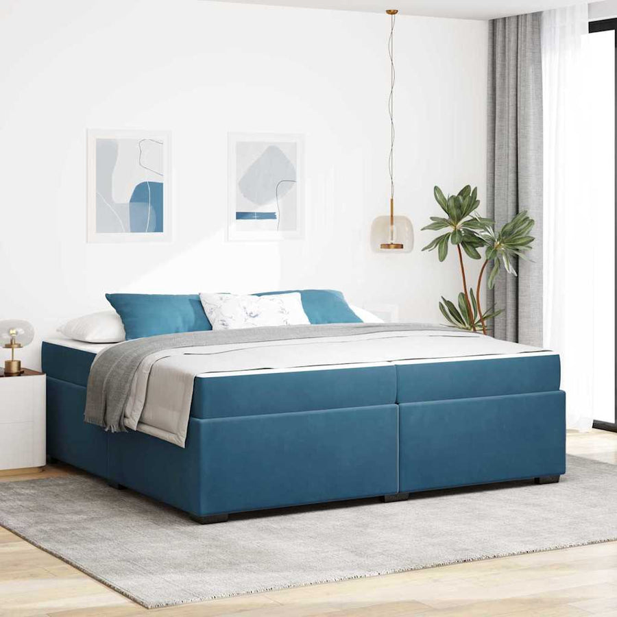 Bedframe Anders Donkerblauw 200 x 200 cm Fluweel