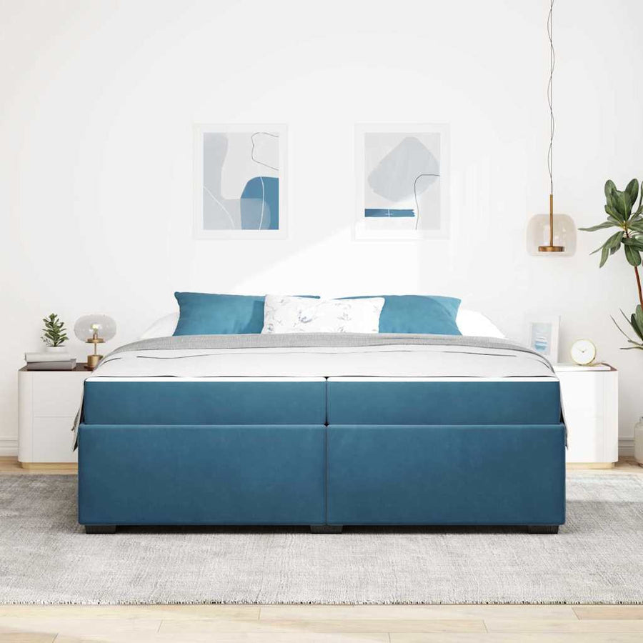 Bedframe Anders Donkerblauw 200 x 200 cm Fluweel