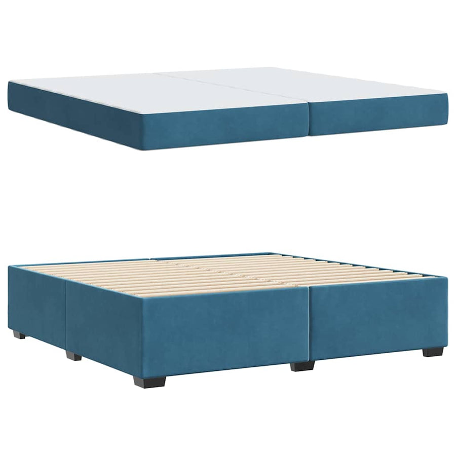 Bedframe Anders Donkerblauw 200 x 200 cm Fluweel
