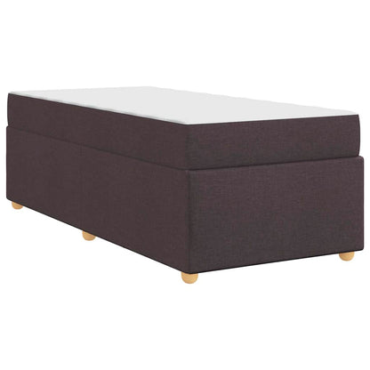 Bedframe met matras Donkerbruin 80 x 200 cm Stof
