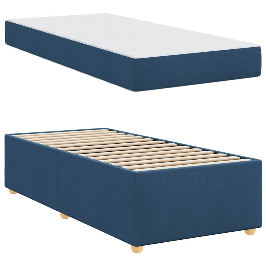 Bedframe met matras Anders Blauw 80 x 200 cm Stof
