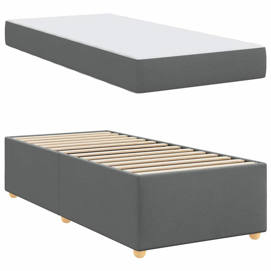 Bedframe met matras Anders Donkergrijs 90 x 190 cm Stof
